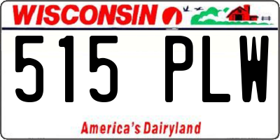 WI license plate 515PLW