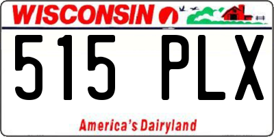 WI license plate 515PLX