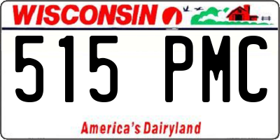 WI license plate 515PMC