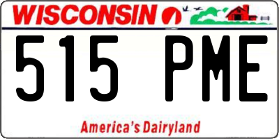 WI license plate 515PME