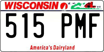 WI license plate 515PMF