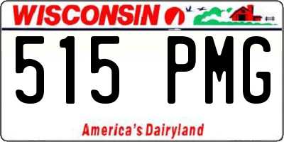 WI license plate 515PMG