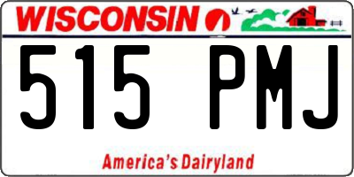 WI license plate 515PMJ