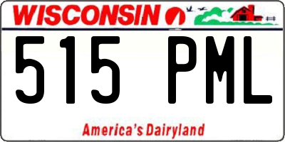 WI license plate 515PML