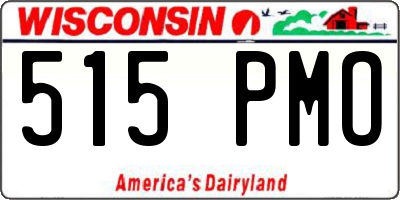 WI license plate 515PMO