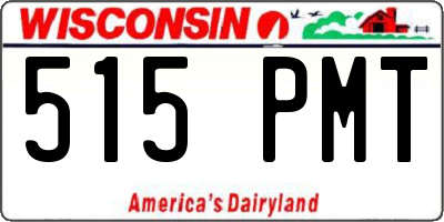 WI license plate 515PMT