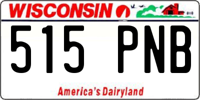WI license plate 515PNB