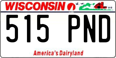 WI license plate 515PND