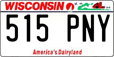 WI license plate 515PNY