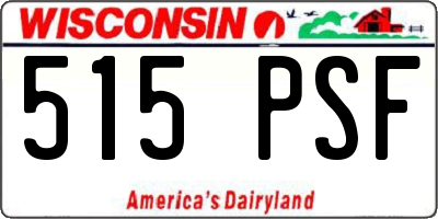 WI license plate 515PSF