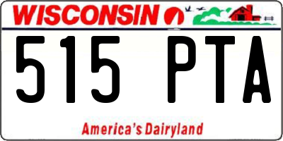 WI license plate 515PTA