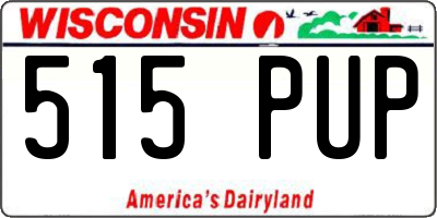 WI license plate 515PUP