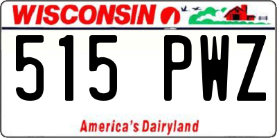WI license plate 515PWZ