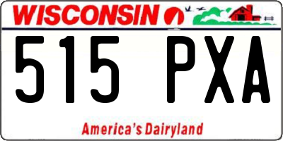 WI license plate 515PXA
