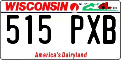 WI license plate 515PXB