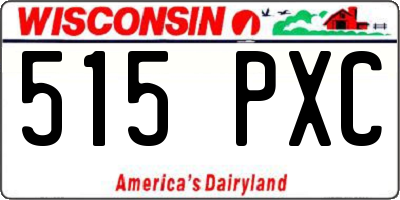 WI license plate 515PXC