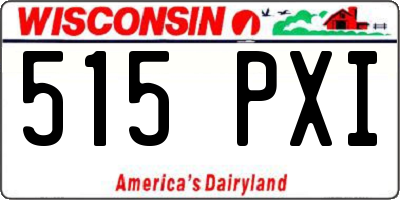 WI license plate 515PXI