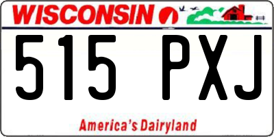 WI license plate 515PXJ