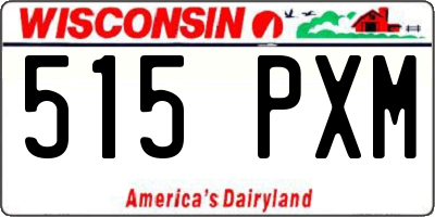 WI license plate 515PXM