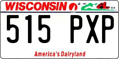 WI license plate 515PXP