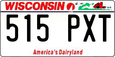 WI license plate 515PXT