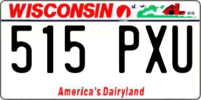 WI license plate 515PXU