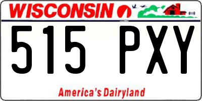 WI license plate 515PXY