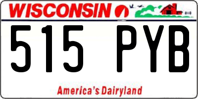 WI license plate 515PYB