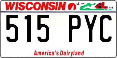 WI license plate 515PYC