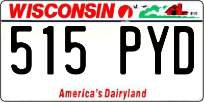 WI license plate 515PYD