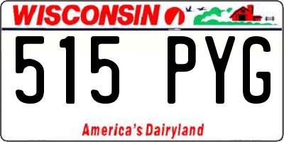 WI license plate 515PYG