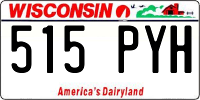 WI license plate 515PYH