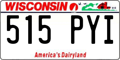 WI license plate 515PYI