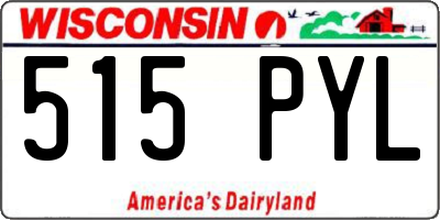 WI license plate 515PYL