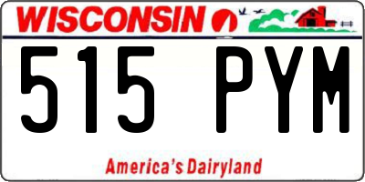 WI license plate 515PYM