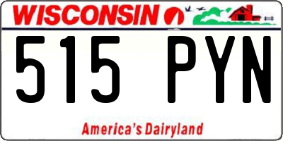 WI license plate 515PYN