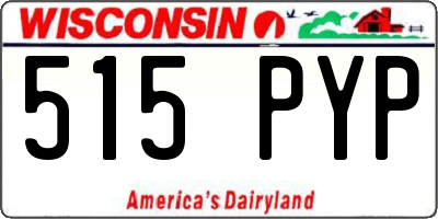 WI license plate 515PYP