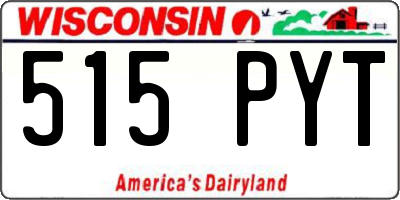 WI license plate 515PYT