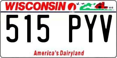 WI license plate 515PYV