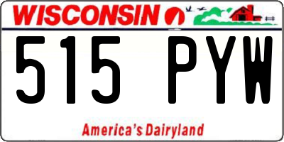 WI license plate 515PYW