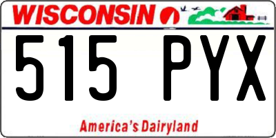 WI license plate 515PYX