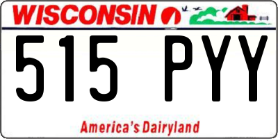 WI license plate 515PYY