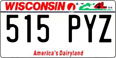 WI license plate 515PYZ