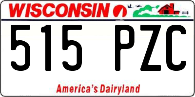 WI license plate 515PZC