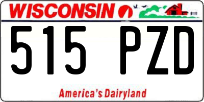 WI license plate 515PZD
