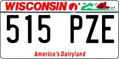 WI license plate 515PZE