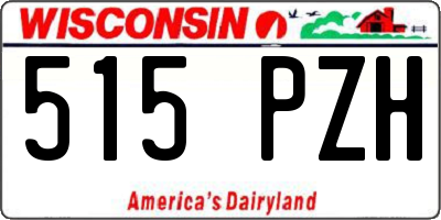 WI license plate 515PZH