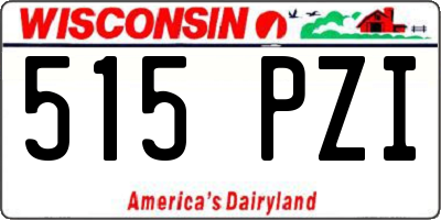 WI license plate 515PZI