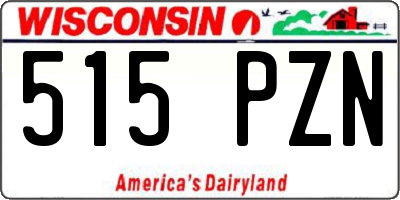 WI license plate 515PZN