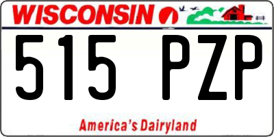 WI license plate 515PZP